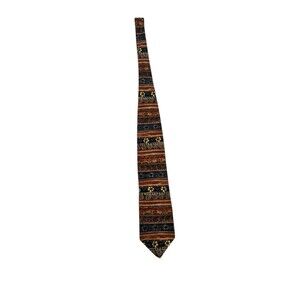 Jerry Garcia Multicolor Mens Neck Tie Pyschadelic Aztec Vibe Floral Pattern- Vtg